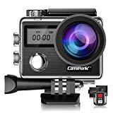 Campark X20 Cámara Deportiva 4k Ultra HD 20MP Pantalla Táctil EIS Anti-Vibración Control Remoto WiFi Camara Acuatica de 40M con 2 Baterías con Kit de Accesorios