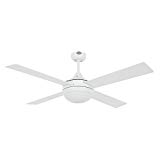 Faro Barcelona 33700 - ICARIA Ventilador de techo con luz, 20W, metal, cristal opal y palas plywood/blanco reversible