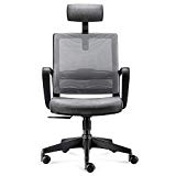 INTEY Silla Ergonómica, Silla de Oficina, Soporte Lumbar, Malla Transpirable, Instalación Modular, Carga máx. 110kg/240lb - Gris