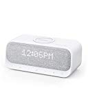 Soundcore Wakey Altavoz Bluetooth Despertador, Carga rápida inalámbrica a 10 W para Samsung Galaxy, Sonido estéreo, Radio FM, Ruido Blanco, Cargador inalámbrico Qi con Carga a 7.5 W para iPhone