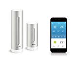 Netatmo NWS01-EC Estación Meteorológica Inalámbrica Interior Exterior Con Wifi, Compatible con Amazon Alexa y Apple HomeKit, Color Plateado, 105x45x45 cm