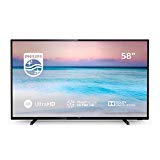 Philips 58PUS6504/12 - Smart TV LED 4K UHD, 58 pulgadas, Resolución de pantalla 3840 x 2160, Negro brillante