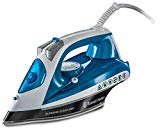 Russell Hobbs Plancha de Ropa Supreme Steam Pro - 2600 W, Suela de Cerámica, Golpe de Vapor 145 g, Antical, Función de Autolimpieza, Azul y Blanco - 23971-56