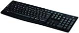 Logitech K270 Teclado Inalámbrico a 2,4 GHz para Windows, tamaño completo, teclado numérico, 8 teclas multimedia, 2 años de duración de la batería, PC, portátil, Disposición QWERTY Español - Negro