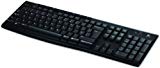 Logitech K270 Teclado Inalámbrico a 2,4 GHz para Windows, tamaño completo, teclado numérico, 8 teclas multimedia, 2 años de duración de la batería, PC, portátil, Disposición QWERTY Español - Negro