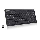 TECKNET Mini Teclado Inalámbrico 2.4G Ultra Delgado, Teclado Inalámbrico USB Ordenador Portátil para PC, Android Smart TV, Laptops (Español,con la Ñ)