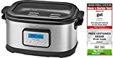 ProfiCook Sous Vide Olla cocción Lenta y Cocina al vacío para cocinar a Bajas temperaturas, 8,5 l, 520 W, 8.5 litros, Acero Inoxidable, Gris/Negro