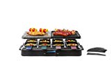 MEDION MD 17168 - Raclette Grill, 1200 a 1400 vatios, recubrimiento antiadherente, protección contra sobrecalentamiento, laja de granito de 16 mm con barranco, color Negro