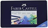 Faber-Castell 114260 - Estuche de metal con 60 ecolápices triangulares acuarelables Art Grip, lápices para adultos