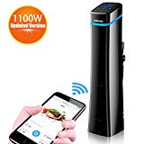 Sous Vide, AUKUYEE WIFI Sous vide Cocina Precisión, Circulación de la Temperatura, Cocinero Circulador, Silencioso y Preciso, Fácil Lavable, Mantiene la Comida de Sabores Auténticos y Naturales(Negro)