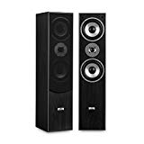 Auna L766 Juego de Altavoces HiFi - Altavoces en Torre - Tecnología 3 vías - Caja reflectora de Bajos - Impedancia 8 ohmios - 350 W - Chasis de Madera - Negro