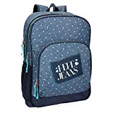 Mochila Pepe Jeans Olaia doble compartimento azul 45cm