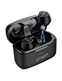 Cowin KY02 Auriculares Deportivos inalámbricos Auriculares Bluetooth 5.0 Micrófonos incorporados Llamadas Estéreo Control de Toque Extra bajo 35H Tiempo de Juego para Hacer Ejercicio y Correr - Negro