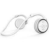 Auriculares Bluetooth 4.1 Deportivos Inalámbricos Cascos,Inalámbricos Running Impermeable Cascos Correr con Micrófono,Hi-Fi Sonido Estéreo,12 Horas de Juego,Gimnasio (Blanco)