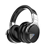 COWIN E7 Auriculares inalámbricos Bluetooth con bajos profundos, Almohadillas de Protección Cómodo, 30 Horas de Tiempo de Juego para Viajes (Negro)