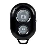 kwmobile Disparador Remoto inalámbrico para cámara con Bluetooth - Telecomando para iOS y Android para Selfies de Smartphone y Tablets en Negro