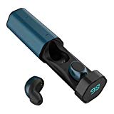 bokman Auriculares Bluetooth, T2 Auriculares Inalámbricos Deportivos Bluetooth 5.0 Micrófono Incorporado Impermeable HiFi In-Ear Mini Twins Estéreo con Caja de Carga para iPhone y Android (Azul)