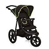 Hauck Runner, Silla de Paseo con 3 Ruedas Neumaticas, desde el Nacimiento hasta 25kg, Compacto, Carrito Plegable Bebe, Ruedas Giratorias XL con Camara de Aire, Capota UV 50+, Negro/Amarillo Neón