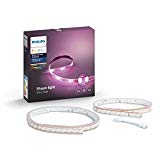 Philips Hue Lightstrip Plus Tira Inteligente LED 2m + 1m + Alimentador, Luz Blanca y Color, Compatible con Alexa y Google Home