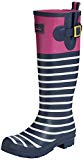 Joules Wellyprint  - Botas de goma para mujer, color azul - blue (exl magenta), talla 39 EU