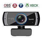 Spedal Webcam PC con Micrófono, Web Cámara Ultra HD 1080p, Gran Angular de 100 Grados Streaming Cámara para Gaming Youtube Skype, Compatible con Ordenador Mac Windows 10/8/7?Lncluyendo Software?