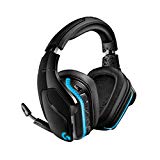 Logitech G935 Auriculares Gaming RGB Inalámbricos, Sonido 7.1 Surround, DTS Headphone:X 2.0, Transductores 50mm Pro-G, 2,4GHz Inalámbrico, Mic Volteable para Silenciar, PC/Xbox One/PS4/Switch - Negro
