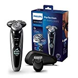 Philips Serie 9000 S9711/41 - Máquina de afeitar con cabezales de 8 direcciones, seco/húmedo y 3 modos, 60 min de batería incluye perfilador de barba con 5 posiciones y funda de viaje, plata