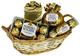 Cesta de Navidad con Ferrero Rocher (4 piezas)