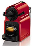 Krups Nespresso Inissia XN1005 - Cafetera monodosis de cápsulas Nespresso, 19 bares, apagado automático, color rojo, Pack cápsulas bienvenida incluido