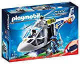 PLAYMOBIL City Action 6921 Helicóptero de Policía con Luces LED, A Partir de 4 años