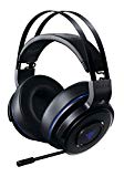 Razer Thresher para PlayStation Auriculares inalámbricos para juegos para PlayStation y PC, 16 horas de duración de la batería, control en los auriculares, almohadillas de cuero artificial, Negro/Azul