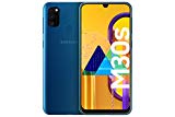 Samsung Galaxy M30s - Smartphone Dual SIM, pantalla 16.21 cm AMOLED FHD+, camara 48MP, 4 GB RAM, 64 GB ROM, bateria 6000 mAH, Android, azul