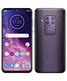 Motorola One Zoom con Alexa Hands-Free (Pantalla 6,4” FHD+, Sistema de 4 cámaras, 128 GB/4 GB, Android 9.0, Dual SIM) Color Púrpura + Auriculares + Funda