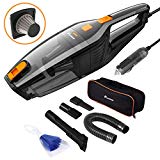 Foxnovo Aspirador de Auto con Cable, DC 12V 120W de Alta Potencia, Aspirador automático portátil de Secado en húmedo para automóviles con Cable de 14.8 pies, Filtro HEPA de Acero Inoxidable