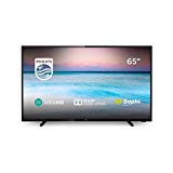 Philips 65PUS6504/12, Smart TV con 4K UHD, Compatibilidad con HDR 10+, Dolby Vision, Dolby Atmos, Wireless/Ethernet/HDMI/USB, 164 cm (65 Pulgadas), Negro