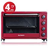 Oursson Mini Horno eléctrico con convección, función de autolimpieza catalítica, 30 Litros, 1500 Vatios, 12 combinaciones de cocción, Color granate, MO3020/DC