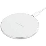 Amazon Basics - Almohadilla inalámbrica de carga rápida, 10 W, certificación Qi, ultradelgada, blanco