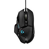 Logitech G502 HERO Ratón Gaming con Cable Alto Rendimiento, Captor HERO 25K, 25,600 DPI, RGB, Peso Personalizable, 11 Botones Programables, Memoria Integrada, PC/Mac - Negro