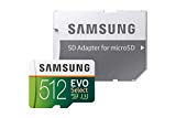 Samsung mb de me512ga/eu evo select microsdxc tarjeta de memoria con sd adaptador, 512.gb, class 10.