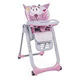 Chicco Polly2Start Trona y Hamaca para Bebés 0 Meses - 3 Años (15 kg), Trona Ajustable, Transformable y Compacta con 4 Ruedas, Respaldo Reclinable - Rosa (Miss Pink)