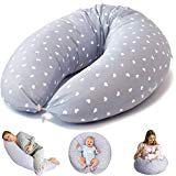 Bamibi® Almohada Embarazada y Cojín Lactancia Bebé Incluye Cojín Interno Multifuncional, Cama Nido Bebé. Fundas de Algodón, Relleno de Poliéster. Protector Cuna, Lavable