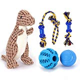 Nobleza - Juguetes para Perros, Juguetes de Cuerdas y Juguetes de Peluche con Sonido, Pelota de Juguete para Cachorros, 5 Piezas de Juguete masticable y chirriante con Bolsa interactivos