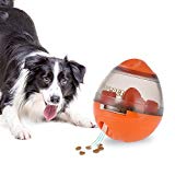 DADYPET Juguetes para Perros, Mascotas Perros Accesorios Pelota Dispensadora de Comida Fácil de Limpiar (Naranja)