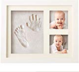 Set de Marco de Fotos y Huellas de Bebé en Arcilla – Recuerdo memorable – No tóxico – Ideal Regalos Para Bebes - Marco De Madera y Cristal Acrílico – Ideal Decoración o Regalo De Baby Shower