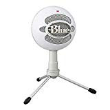 Blue Snowball iCE Plug'n Play Micrófono USB para grabar, streaming, podcasting, gaming en PC y Mac con cápsula de condensador cardioide, tripié ajustable y USB - Blanco