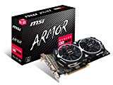 MSI Radeon RX 580 Armor 8G OC, Tarjeta Gráfica (Refrigeración Armor 2X, Memoria GDDR5), HDMI, GeForce 9800 GTX+, 8GB, Negro