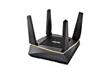 ASUS RT-AX92U - Router Gaming Wi-Fi 6 AX6100 Tri-Banda Gigabit (OFDMA, MU-MIMO, Triple VLAN, Modo Punto de Acceso, AiProtection Pro con Trend Micro, Adaptive QoS, soporta Ai Mesh WiFi), Negro