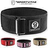 Sportvitae® Cinturón Lumbar Gimnasio, Cinturon Gimnasio Hombre y Mujer, Cinturon Halterofilia, Powerlifting, Levantamiento Peso, Musculacion, Cinturon Gym Hombre, 100% Nylon, Hebilla Autoblocante