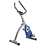 Ultrasport Bicicleta estática F-Bike 600 Pro, Aparato para Entrenar piernas y Abdomen, Incluye Sensor de Pulso, ergómetro con 3 Modos de Entrenamiento y Pantalla multifunción, Gris Oscuro/Azul