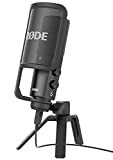 RØDE NT-USB Micrófono USB de condensador versátil estudio con filtro pop y trípode para transmisión, juegos, podcasting, producción musical, grabación de voz e instrumentos